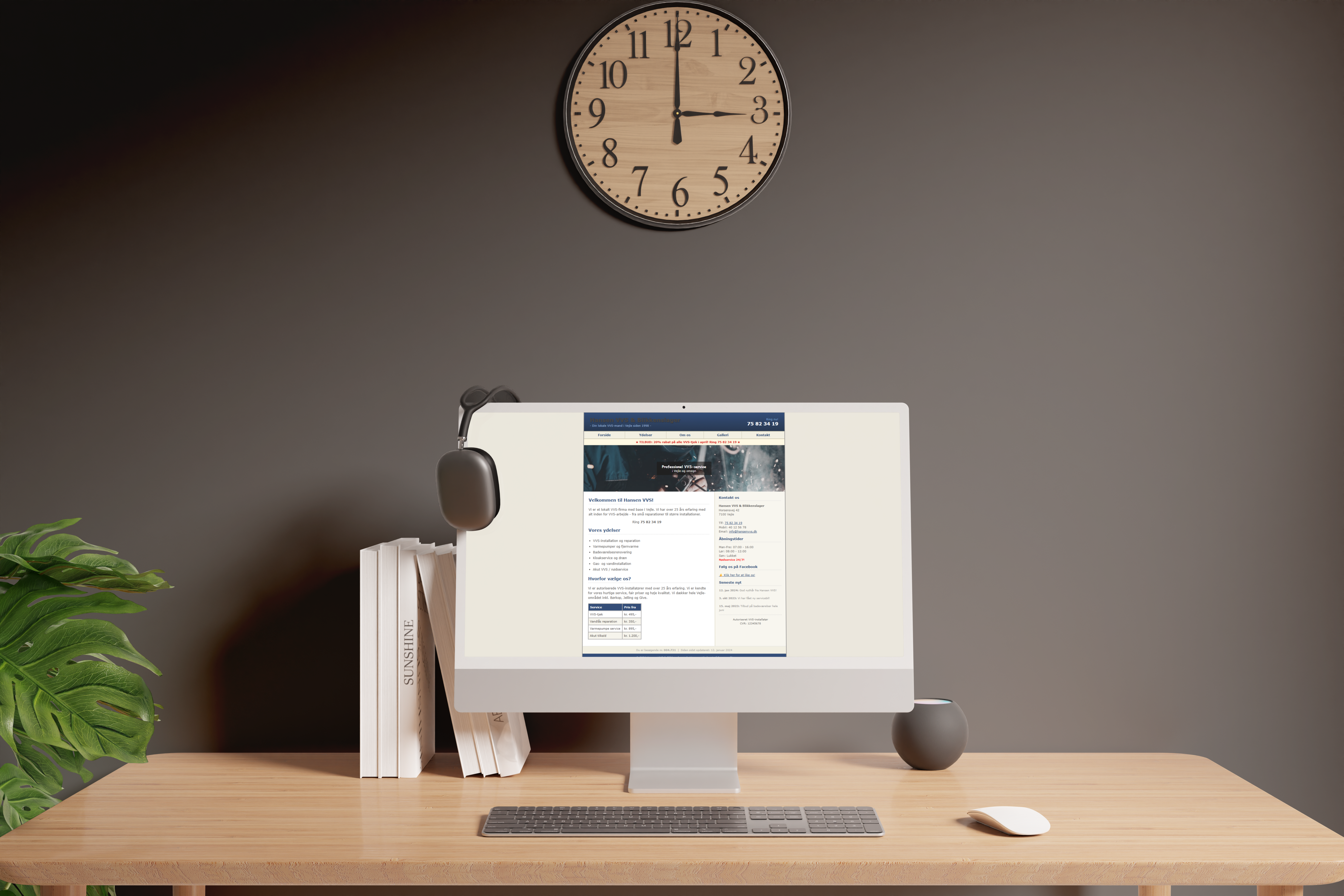 Hansen VVS — gammel hjemmeside